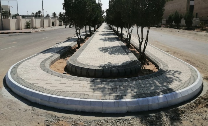 صيانة أرصفة جنوب مدينة بريدة